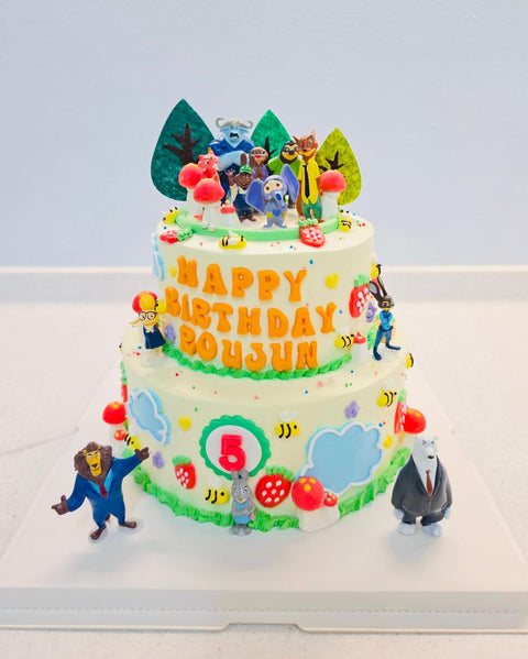 2 TIER ZOO ANIMALS (6 INCH + 8 INCH 3 LAYERS)